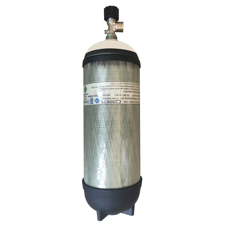Spare compressed air cylinder & Valve 300bar assembly, with air - Image 2